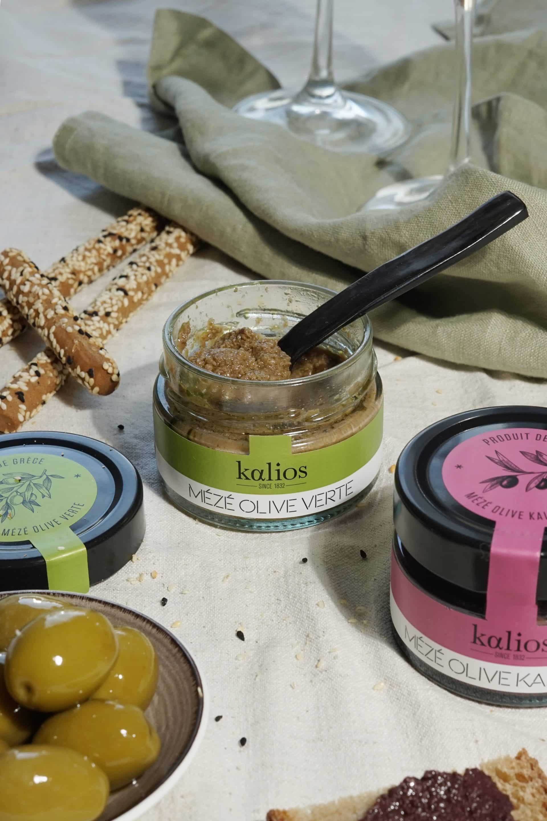 Duo de tartinable mézé olive verte et mézé olive