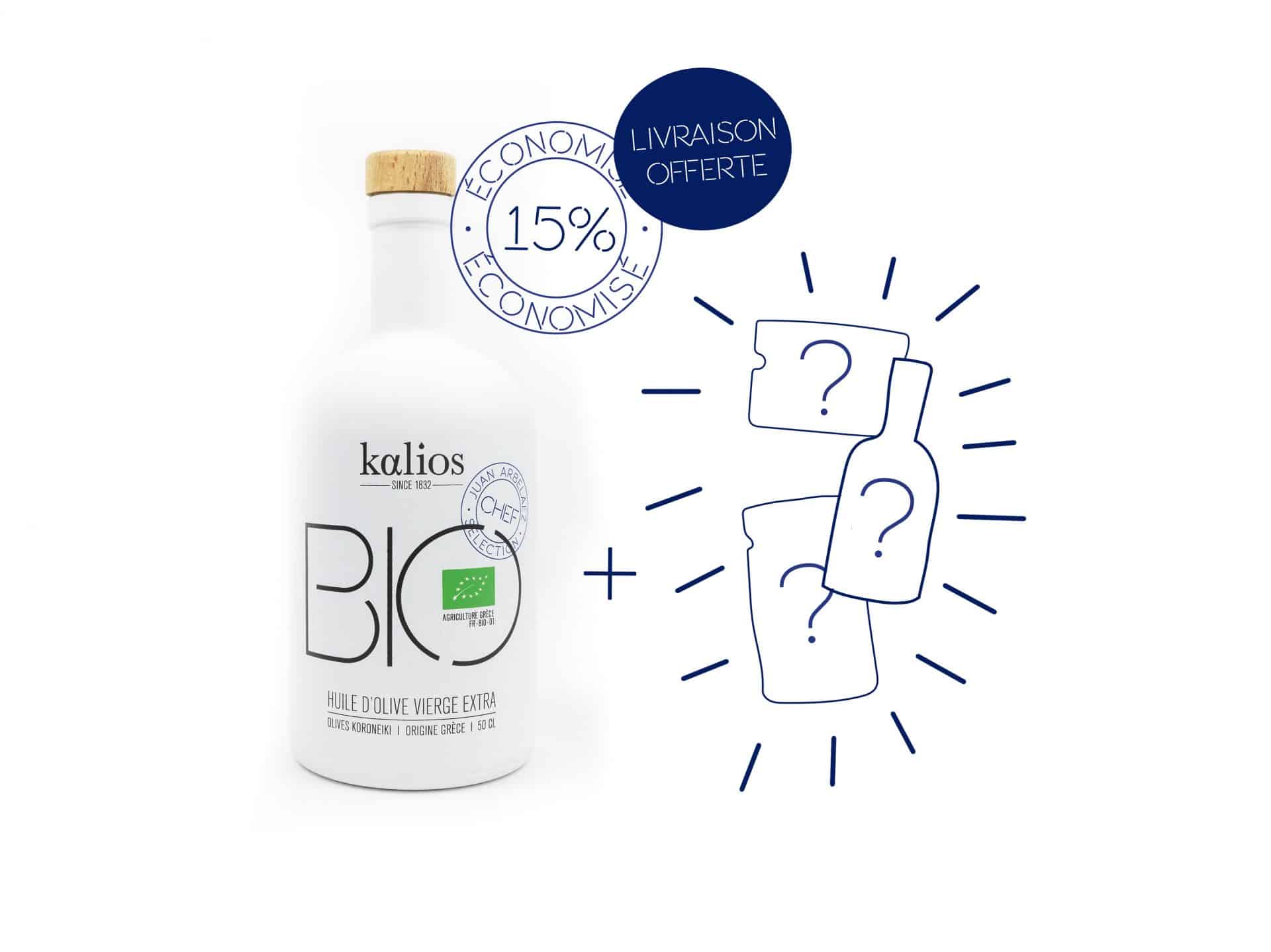 Abonnement huile d'olive bio 500ml - 3 mois - Kalios